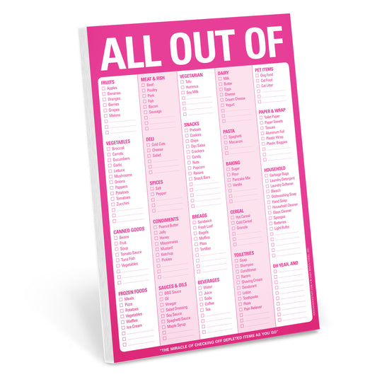 All Out Of Pad with Magnet (Pink)