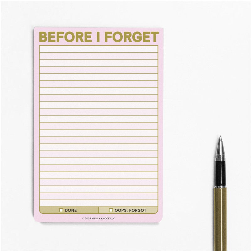Before I Forget Great Big Sticky Note